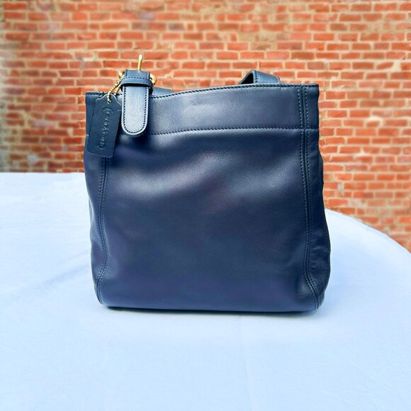 Vintage Coach 4157 SoHo Waverly Buckle Shoulder Bag Black Leather NWOT - Picture 4 of 16